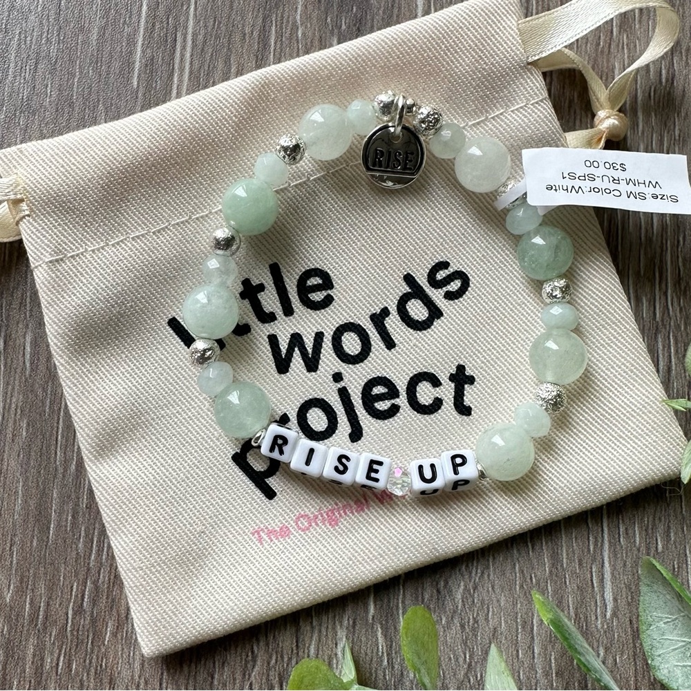 Little Words Project Beaded Bracelet - Green Rise Up - Picture 3 of 6